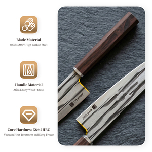 Cuchillo de Chef Japonés Profesional de 8.5 Pulgadas, Acero con Alto Contenido de Carbono 5Cr/7Cr17Mo/9Cr18MoV/VG10/AUS10, 58HRC, Mango de Ébano, Cuchillo de Cocina para el Hogar - Product Image 2