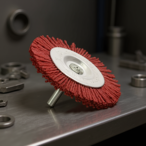 แปรงขนไนลอนแบบวงกลม ขนาดแกน 6 มม. ความหยาบ 180 กริต สำหรับขัดโลหะ - Product Image 3