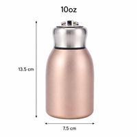 Bouteille d'eau mini mignonne à double paroi isolée sous vide en acier inoxydable 316 de 10 oz avec couvercle pour l'école - Vente en gros