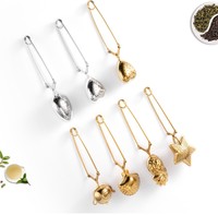 Accessoires pour la maison et la cuisine, infuseur à thé en métal en forme de théière avec logo personnalisé, étoile, cœur, ananas, en acier inoxydable 304, filtre à thé