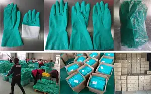 Guantes Yulan H61 Guante De Nitrilo Satinado De 33 Cm De Largo Nitrile Gloves