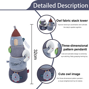 I giocattoli di peluche impilabili Montessori coltivano la concentrazione dei bambini e sono giocattoli educativi che consentono ai bambini di imparare <span class=keywords><strong>giocando</strong></span>. - Product Image 2