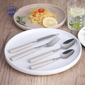 Plastic Handle Cutlery Stainless Steel Flatware Knife <strong>Kork</strong> Spoon <strong>Set</strong> for Home and Restaurant Cheap 410 Stainless Steel Flatware - Product Image 5