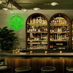 Panneau néon LED en forme de feuille verte, idéal pour la décoration murale de la chambre d'un homme, d'une salle de jeux, d'un bar ou d'un club. - Product Image 6