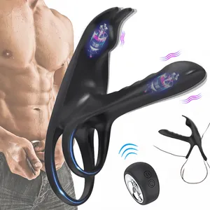 Hot Selling Cock Ring Penis Rings Vibrator Sex Toys For Man Male Delay Ejaculation with Dual Motors