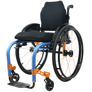 Fauteuil roulant portable haut de gamme en aluminium léger, confortable, avec dossier en maille, hauteur réglable, capacité 120 kg - Product Image 6