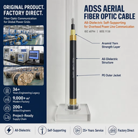 Kabel Serat Optik Udara ADSS All-Dielectric Self-Supporting G.652D Single Mode untuk Komunikasi Saluran Listrik Udara IEEE 1138