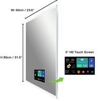 Espejo de Baño Inteligente Vercon con IA, Antivaho, Temporizador para el Cepillado de Dientes, Marco de Aluminio, Conexión Bluetooth Estable
