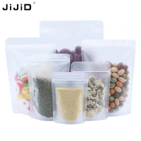 Pochette Ziplock JIJID emballage de sacs sous vide en plastique de haute qualité sac alimentaire personnalisé sac alimentaire givré à fermeture éclair de différentes tailles
