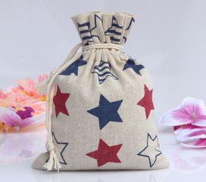 Linen Rope Handle <b>Drawstring</b> <b>Bag</b> - Product Image 1