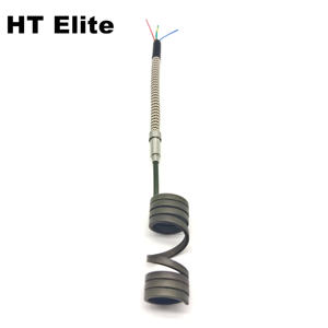 عناصر تسخين من الفولاذ المقاوم للصدأ بأفضل سعر من مصنع HT Elite، سخان ملفوف بنابض للقنوات الساخنة، مزدوج حراري من النوع J، 220-400 فولت - Product Image 5