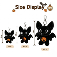Porte-clés en peluche personnalisé Chauve-souris vampire, Poupée citrouille d'Halloween, Rembourrage en polyester et coton PP, Mascotte commerciale, Festif, Vente en gros, Faible MOQ, OEM