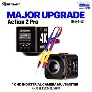 Cámara Industrial MECHANIC Action 2 <span class=keywords><strong>Pro</strong></span> 4K IMX678 de <span class=keywords><strong>12</strong></span> Bits HDMI para Reparación de Sensores de Voltaje y Resistencia de Cabeza de Imagen Electrónica de Teléfonos - Product Image 1