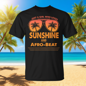 Camiseta para mujer con estampado de Just A Girl Who Loves Sunshine And Afro Beat - Product Image 3