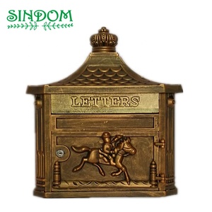 Kotak huruf dipasang di dinding gaya Eropa antik kotak surat perumahan merah - Product Image 3