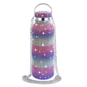 Botella de Agua/Vaso de Acero Inoxidable con Aislamiento al Vacío, Estilo Americano, con Diamantes de Imitación, 500 ml (17 oz), para Café, Jugo, Agua, Regalo de Navidad - Product Image 5
