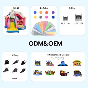 Châteaux gonflables miniatures à vendre, châteaux gonflables licorne de haute qualité avec toboggans - Product Image 4