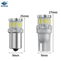 Bombilla LED 194 W5W T10 6000K blanco ámbar W5W sin errores para cúpula de coche mapa puerta cortesía matrícula tablero instrumento