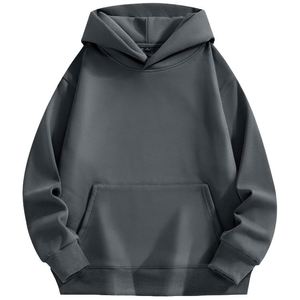 Sweat à capuche oversize en molleton bouclette de haute qualité sans cordon, en coton, pour femme, avec logo personnalisé, idéal pour l'hiver - Product Image 2