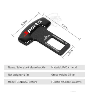 Oem bán buôn phổ Car Auto kim loại seat belt buckle Car Seat vành đai an toàn biểu tượng tùy chỉnh