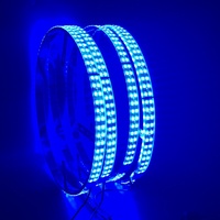 Nouvelles lampes LED RGB 12V 17 pouces pour jantes de voiture, étanches IP68, avec contrôle par application et télécommande RF portable, à flash automatique
