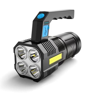 Lampe de poche rechargeable Quad Core 2400mAh, lampe tactique LED d'extérieur avec chargement USB pour le camping et les situations d'urgence - Product Image 3