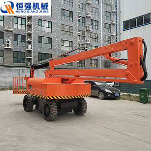 รถกระเช้าบูมแบบขับเคลื่อนด้วยตัวเอง Hengqiang Mechanical ขนาด 14 เมตร แบบพับได้ ใช้เครื่องยนต์ดีเซล - Product Image 2