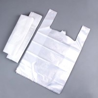 Sacs de courses en plastique PE transparents durables en gros, sacs en plastique transparent haute résistance pour supermarché