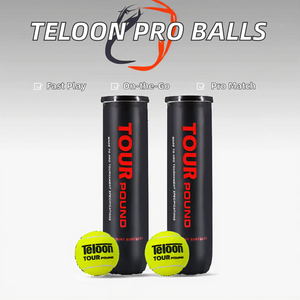 Pelotas de Tenis Profesionales Teloon Tour Pound-4, Alto Rendimiento, para Jugadores Avanzados, Ecológicas, de Goma, Portátiles, Deportivas - Product Image 2