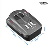 Détecteur de radar Winfull longue portée 360°, système de détection de vitesse automobile, alarme de véhicule, alerte vocale, écran LED, enregistrement vidéo 4K, GPS, 12V