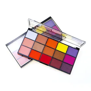 Cao Pigment 15 Màu Eyeshadow Palette Vẻ Đẹp Tráng Men OEM Làm Cho Thương Hiệu Của Bạn Tùy Chỉnh Eye Shadow Palette