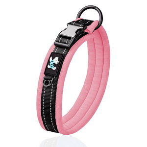 Yansıtıcı katı desen toka ile ayarlanabilir naylon köpek tasması kişiselleştirilmiş güvenlik klasik tarzı köpek yaka - Product Image 5