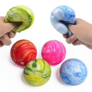 Balle anti-stress en TPR colorée de 6 cm, jouet de décompression pour enfants, cadeau pour enfants - Product Image 1