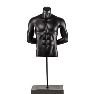 Mannequin de <span class=keywords><strong>Torse</strong></span> Masculin Sportif <span class=keywords><strong>Musclé</strong></span> Noir avec Support - Product Image 2