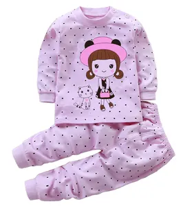 TZ1001 고품질 면 소년과 소녀 아동복 착용 아기 잠옷 세트 어린이 가정복 세트
