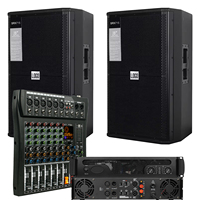 Système audio PA professionnel personnalisé avec haut-parleurs de 15 pouces, enceinte passive, caisson de basses
