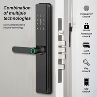 Cerradura Inteligente Eseye Tuya con Manija Electrónica, Huella Dactilar, Contraseña, Tarjeta, Entrada sin Llave, Control por Aplicación para Uso en Hoteles y Hogares