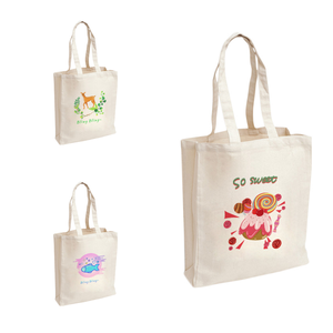 ถุงผ้าแคนวาสแบบใช้ซ้ำได้สำหรับเด็กผู้หญิงถุงช้อปปิ้งแบบสะพายไหล่สำหรับใส่หนังสือถุงผ้าแคนวาส - Product Image 2