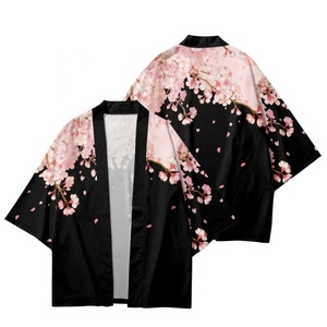 Cardigan en polyester pour <span class=keywords><strong>homme</strong></span>, robe <span class=keywords><strong>Yukata</strong></span> Harajuku, robe kimono traditionnelle japonaise à motif tigre pour adultes - Product Image 6