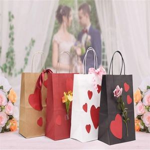 Medium White Kraft Paper Gift <b>Bags</b> for Restaurant to Go Take Out <b>Bags</b> - Product Image 4
