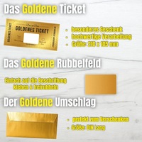 Billet doré avec enveloppe, carte à gratter, révélation de cadeau surprise, carte de mariage, bon de réduction, bon de loterie, enveloppe cadeau