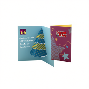 การ์ดอวยพรแบบป๊อปอัพ 3 มิติ ด็อกเตอร์ กลาส ดีไซน์สตูดิโอ เอส เค กล่องของขวัญต้นคริสต์มาส การ์ดพับได้ - Product Image 2