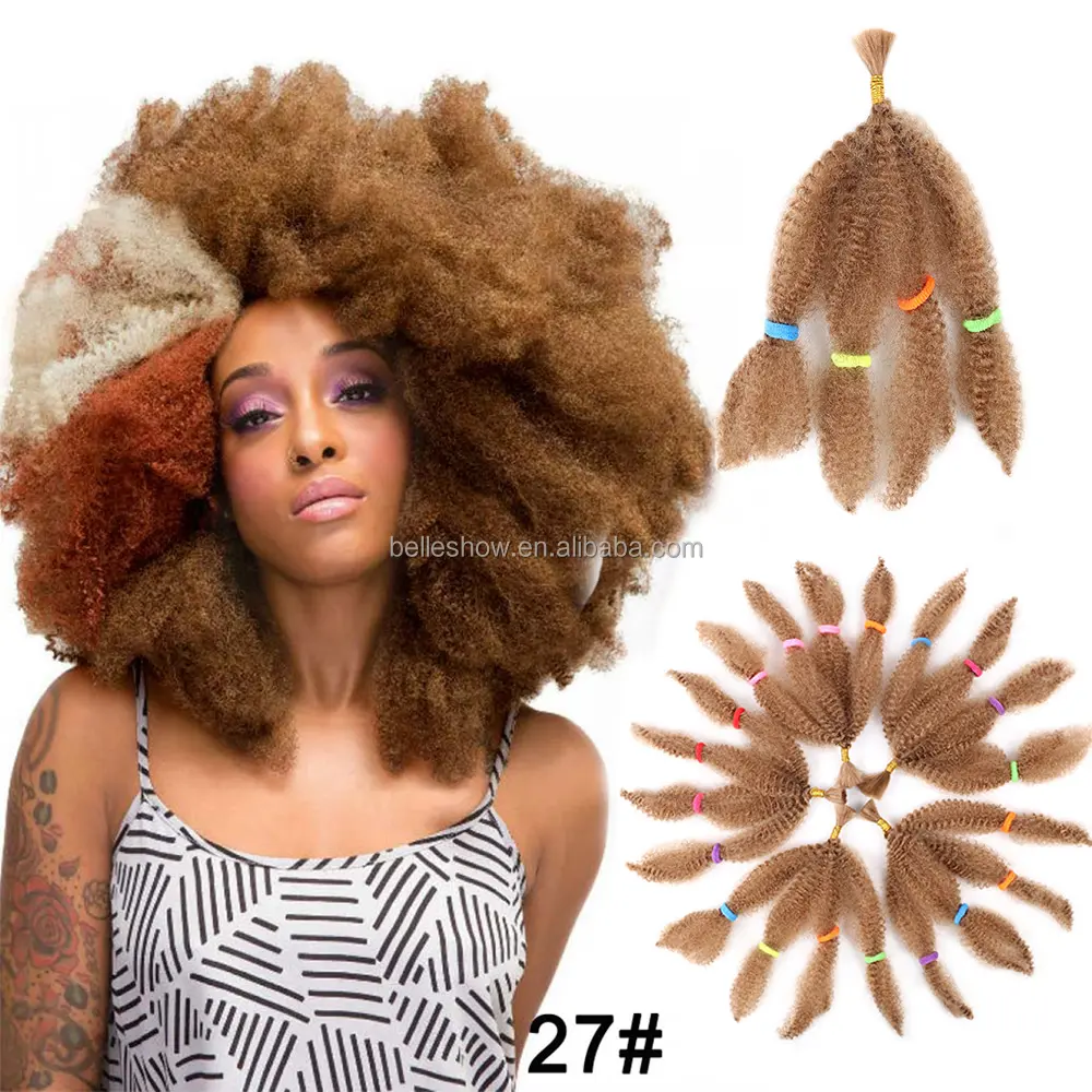 Hot sell Marley Afro Twist Synthetic Braiding Hair Crochet Extensions Small marley hair Afro Kinky Marley Braids