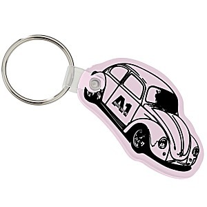 Tùy chỉnh mang nhãn hiệu đục VW Bug mềm Keychain vòng chìa khóa tag Móc chìa khóa - Product Image 2