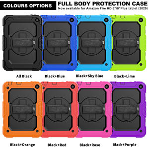 Pour étui Kindle 360 Rotation dragonne et béquille étui pour tablette en Silicone pour <span class=keywords><strong>Amazon</strong></span> kindle fire <span class=keywords><strong>HD</strong></span> 8 plus 2020 housse de protection - Product Image 6