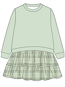 ชุดเดรสเสื้อสเวตเชิ้ตแบบชิ้น<span class=keywords><strong>เด</strong></span>ียวสำหรับเด็กผู้หญิงวัยเตาะแตะ แขนยาว คอกลม พร้อมกระโปรง<span class=keywords><strong>ระบาย</strong></span>เป็น<span class=keywords><strong>ชั้น</strong></span>ๆ สำหรับเล่น - Product Image 3