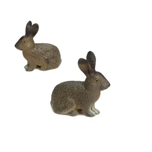 桌子装饰农场动物固体PVC硬塑料玩具兔子3d模型