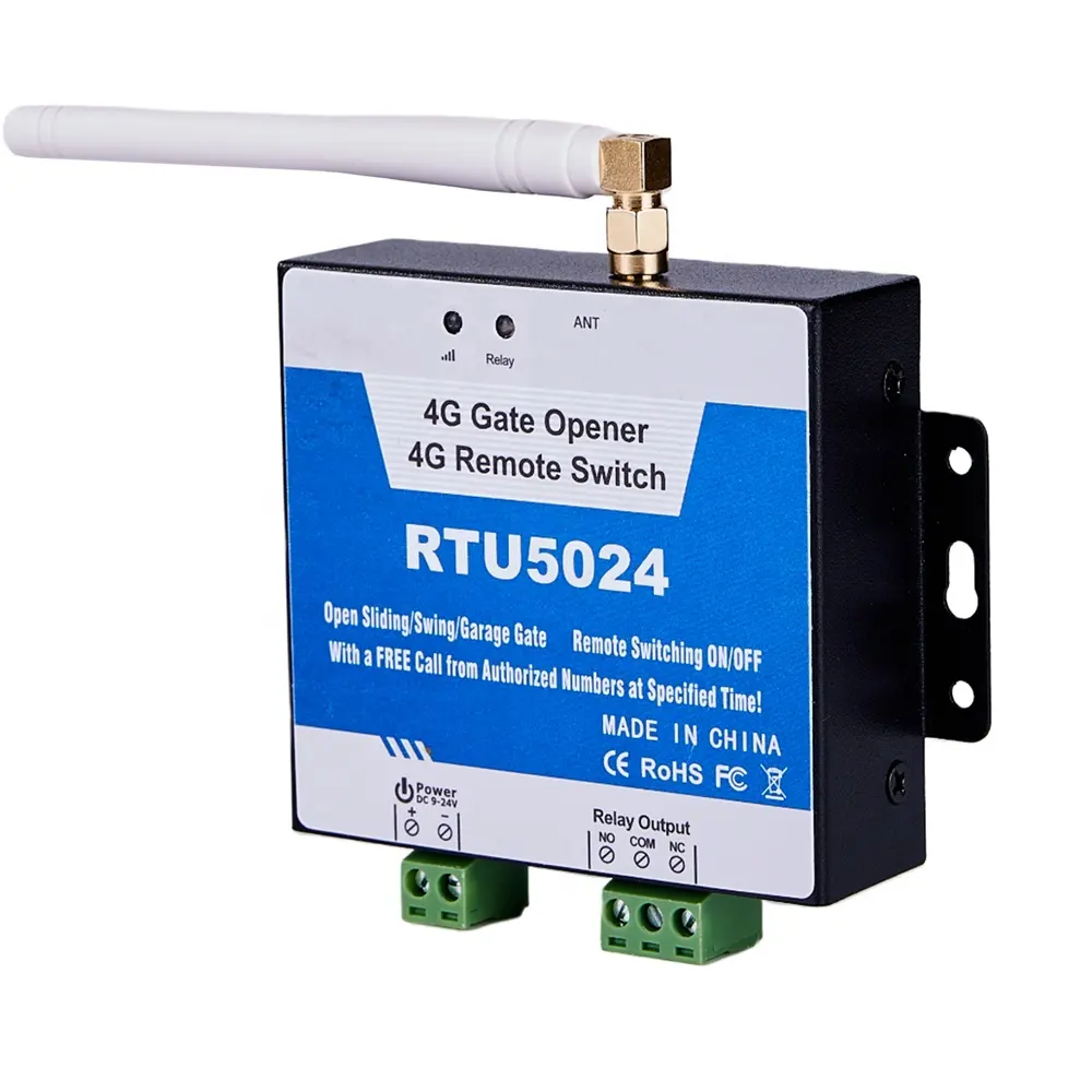 4G/Lte Gsm Afstandsbediening Garage Poort Opener Sms Toegangscontroller Switch Gratis Bellen 850/900/1800/1900Mhz 4G Rtu5024 Poortopener