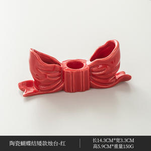 Candelabro de aromaterapia para decoración del hogar creativo de estilo <span class=keywords><strong>Ins</strong></span> con poste largo y lazo, otros candelabros, farolillos, tarros de velas - Product Image 6