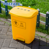 Poubelle à roulettes en plastique HDPE de grande capacité pour extérieur et espaces publics, usage intensif